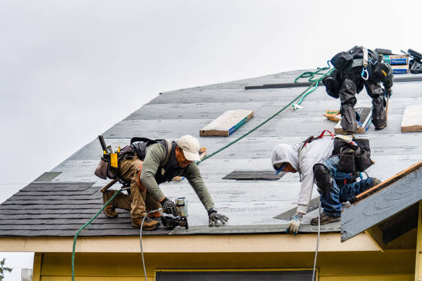 Professional Roofing technician working in Grissom Arb, IN